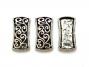 Large 3 Strand Fancy Spacer - Antique Silver